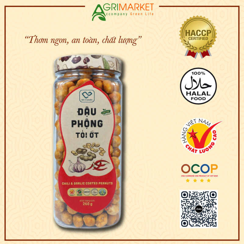 Đậu Phộng Tỏi Ớt DGFOODS 260g