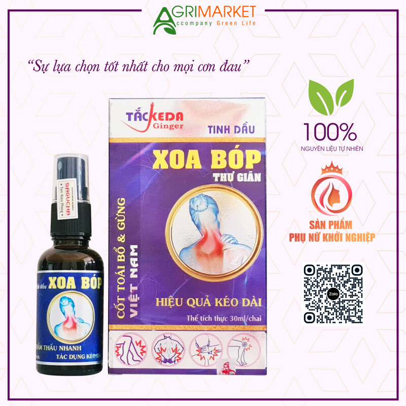 Dầu xoa bóp nano thảo dược Tackeda 30ml