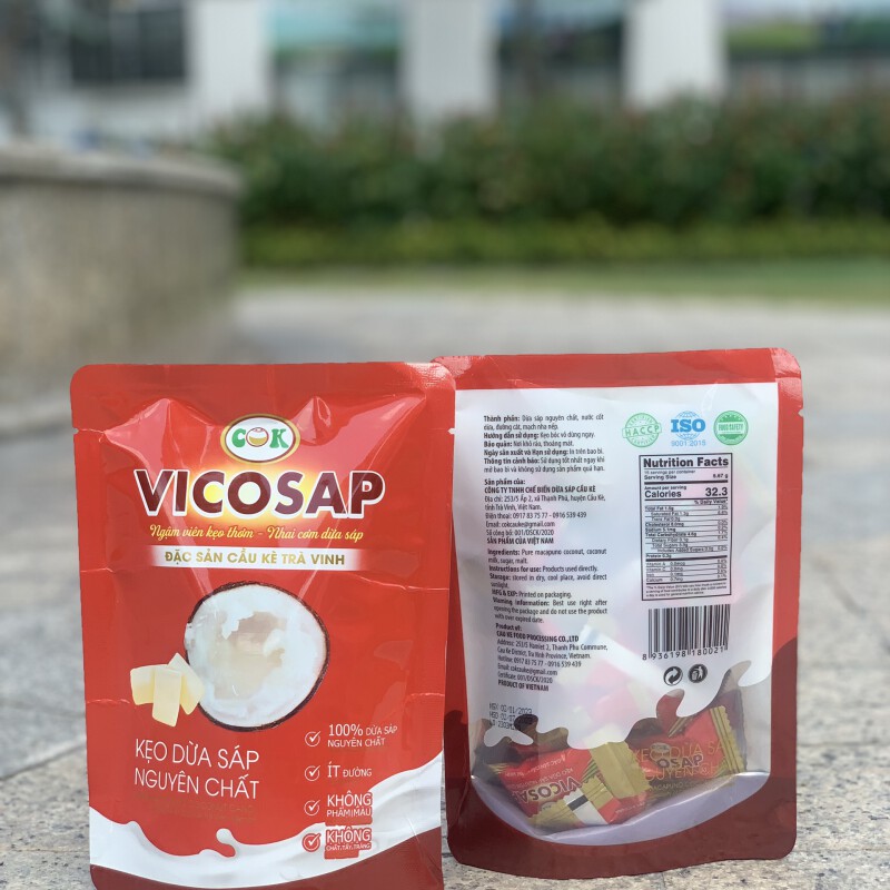 Kẹo Dừa Sáp Vicosap Vị Nguyên Chất [Túi 100g]